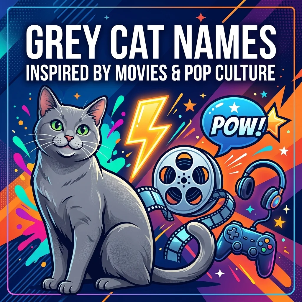 Grey Cat Names Inspired by Movies & Pop Culture