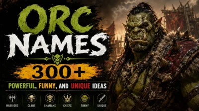 Epic orc warrior with 300+ powerful, funny, and unique orc names for fantasy games and stories.