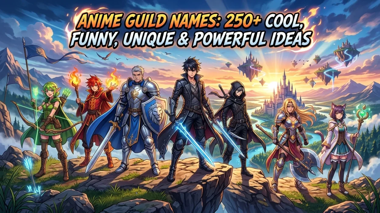 Anime guild names with cool, funny, unique, and powerful ideas