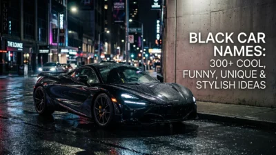 Black car names with cool, funny, unique, and stylish ideas