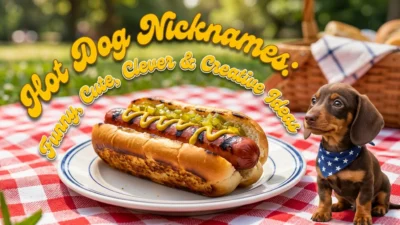 Hot dog nicknames with funny, cute, clever, and creative ideas