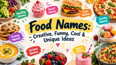 Food names with creative, funny, cool, and unique ideas