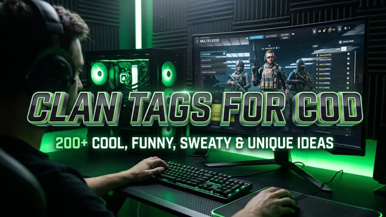 Clan tags for COD featuring cool, funny, sweaty, and unique gaming tag ideas