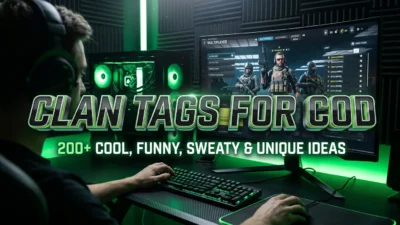 Clan tags for COD featuring cool, funny, sweaty, and unique gaming tag ideas