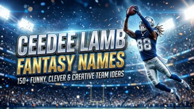 CeeDee Lamb fantasy football names with funny puns and Cowboys-inspired team ideas