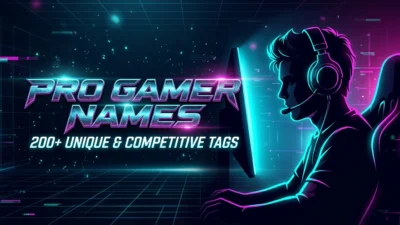 Pro gamer names featuring cool, unique, and competitive gaming usernames
